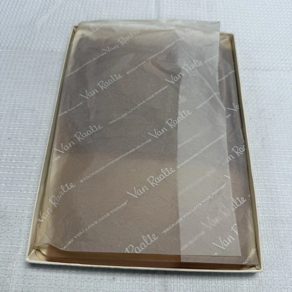 Vtg 50s VAN RAALTE Runpruf 15 Highlight 10 Nylon Hose Stockings Seam‎ New 1 Box